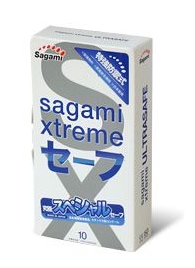 Презервативы Sagami Xtreme Ultrasafe с двойным количеством смазки - 10 шт. - Sagami - купить с доставкой в Тольятти