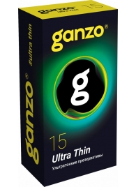 Прозрачные ультратонкие презервативы Ganzo Ultra thin - 15 шт. - Ganzo - купить с доставкой в Тольятти