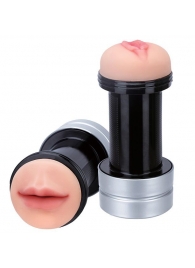 Двусторонний мастурбатор REALSTUFF 2 IN 1 HUMMER MOUTH   VAGINA - ротик и вагина - Dream Toys - в Тольятти купить с доставкой