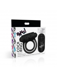 Черное эрекционное виброкольцо 28X Remote Control Vibrating Cock Ring   Bullet - XR Brands - в Тольятти купить с доставкой