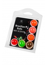 Набор из 6 шариков с ароматизированными массажными маслами Brazilian Balls - Secret Play - купить с доставкой в Тольятти