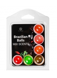 Набор из 6 шариков с ароматизированными массажными маслами Brazilian Balls - Secret Play - купить с доставкой в Тольятти