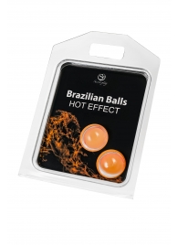 Набор из 2 шариков с массажным маслом Brazilian Balls с разогревающим эффектом - Secret Play - купить с доставкой в Тольятти