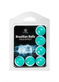 Набор из 6 шариков с массажным маслом Brazilian Balls с охлаждающим эффектом - Secret Play - купить с доставкой в Тольятти