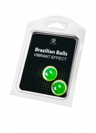 Набор из 2 шариков с массажным маслом Brazilian Balls с эффектом вибрации - Secret Play - купить с доставкой в Тольятти