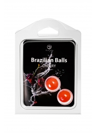 Набор из 2 шариков с массажным маслом Brazilian Balls с ароматом вишни - Secret Play - купить с доставкой в Тольятти