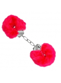 Красные меховые наручники Love с ключиками - Baile - купить с доставкой в Тольятти