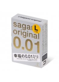 Презервативы Sagami Original 0.01 L-size увеличенного размера - 2 шт. - Sagami - купить с доставкой в Тольятти