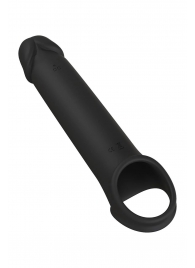 Черная насадка-удлинитель с вибрацией Vibrating Extender With Remote - Dream Toys - в Тольятти купить с доставкой