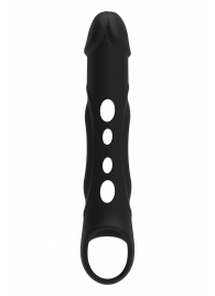 Черная насадка-удлинитель Vibrating Extender With Remote с вибрацией - Dream Toys - в Тольятти купить с доставкой