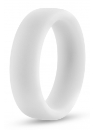Белое люминесцентное эрекционное кольцо Silicone Glo Cock Ring - Blush Novelties - в Тольятти купить с доставкой