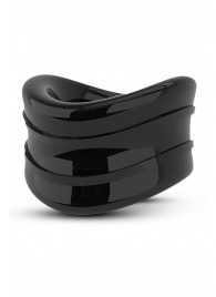 Черное эрекционное кольцо на мошонку Beef Ball Stretcher Snug - Blush Novelties - в Тольятти купить с доставкой