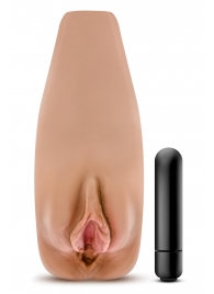 Маструбатор-вагина с вибрацией Soft   Wet Renata Realistic Tan Masturbator - Blush Novelties - в Тольятти купить с доставкой