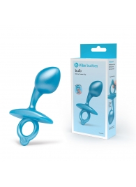 Голубая анальная пробка для массажа простаты Bulb Silicone Prostate Plug - 10,7 см. - b-Vibe - в Тольятти купить с доставкой