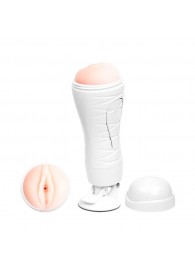 Мастурбатор-вагина Flora White с присоской и 12 режимами вибрации - Baile - в Тольятти купить с доставкой