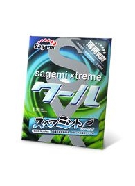 Презерватив Sagami Xtreme Mint с ароматом мяты - 1 шт. - Sagami - купить с доставкой в Тольятти