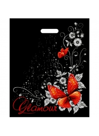 Черный пакет Glamour с вырубной ручкой (38х47 см) - Сима-Ленд - купить с доставкой в Тольятти