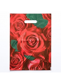 Пакет с цветочным принтом и вырубной ручкой (30х40 см) - Сима-Ленд - купить с доставкой в Тольятти