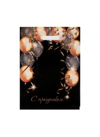 Пакет с вырубной ручкой и принтом в виде шариков (30х40 см) - Сима-Ленд - купить с доставкой в Тольятти