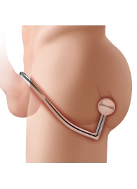 Кольцо на пенис с анальным стимулятором Stainless Steel Anal Hook   Cock Ring - BlueLine - в Тольятти купить с доставкой