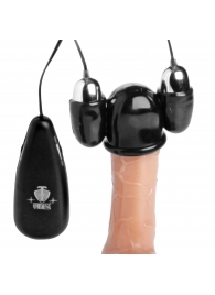 Черная стимулирующая насадка для головки полового члена Multi Speed Vibrating Penis Head Teaser - XR Brands - в Тольятти купить с доставкой