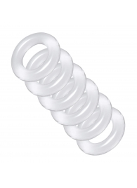 Комплект из 6 прозрачных эрекционных колец Ring Master Custom Ball Stretcher Kit - XR Brands - в Тольятти купить с доставкой