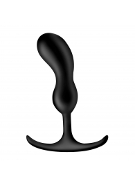 Черный массажер простаты с утяжелителями Premium Silicone Weighted Prostate Plug Medium - 16,3 см. - XR Brands - в Тольятти купить с доставкой