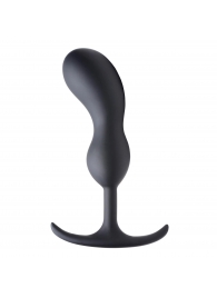Черный массажер простаты с утяжелителями Premium Silicone Weighted Prostate Plug Large - 18,8 см. - XR Brands - в Тольятти купить с доставкой