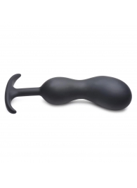 Черный массажер простаты с утяжелителями Premium Silicone Weighted Prostate Plug XL - 20,8 см. - XR Brands - в Тольятти купить с доставкой