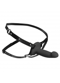 Черный полый страпон с вибрацией 2’’ Erection 28X Smooth Vibrating Silicone Penis Sheath - XR Brands - купить с доставкой в Тольятти