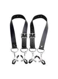 Ремни с зажимами для половых губ Spread Labia Spreader Straps with Clamps - XR Brands - купить с доставкой в Тольятти