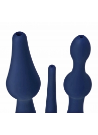 Набор из 3 универсальных насадок для анального душа Universal 3 Piece Silicone Enema Attachment Set - XR Brands - купить с доставкой в Тольятти