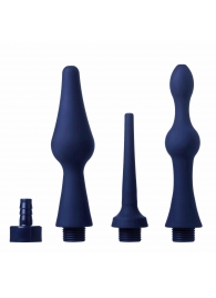 Набор из 3 универсальных насадок для анального душа Universal 3 Piece Silicone Enema Attachment Set - XR Brands - купить с доставкой в Тольятти