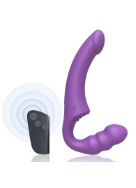 Фиолетовый безремневой страпон Straples Strap-On Dildo - Erokay - купить с доставкой в Тольятти