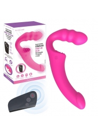 Розовый безремневой страпон Straples Strap-On Dildo - Erokay - купить с доставкой в Тольятти