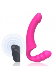 Розовый безремневой страпон Straples Strap-On Dildo - Erokay - купить с доставкой в Тольятти