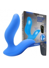 Синий вибромассажер простаты 3,5’’ Remote Control Curve P-spot Massager - 12 см. - Erokay - в Тольятти купить с доставкой
