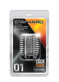 Прозрачная насадка с шипами STAY HARD COCK SLEEVE 01 CLEAR - Blush Novelties - в Тольятти купить с доставкой