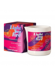 Массажная свеча Light My Fire с ароматом моной - 80 мл. - Love to Love - купить с доставкой в Тольятти