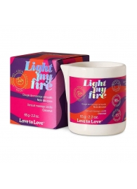 Массажная свеча Light My Fire Coconut с ароматом кокоса - 65 гр. - Love to Love - купить с доставкой в Тольятти