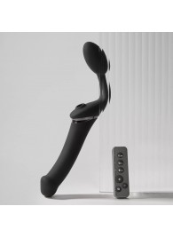 Черный безремневой вибрострапон Strap-On-Me Multi Orgasm Size XL - Strap-on-me - купить с доставкой в Тольятти