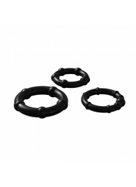 Набор из 3 черных эрекционных колец Babooom Ring Set - Adrien Lastic - в Тольятти купить с доставкой