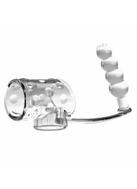 Прозрачная насадка на пенис и мошонку с анальным стимулятором Rilley - Baile - в Тольятти купить с доставкой