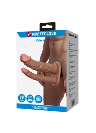 Реалистичная полая насадка на член для двойного проникновения Yairon - 17,5 см. - Baile - купить с доставкой в Тольятти