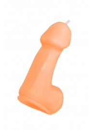 Оранжевая свеча в форме пениса - 47 гр. - Pecado - купить с доставкой в Тольятти