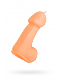 Оранжевая свеча в форме пениса - 47 гр. - Pecado - купить с доставкой в Тольятти