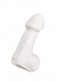 Белая свеча в форме пениса - 47 гр. - Pecado - купить с доставкой в Тольятти