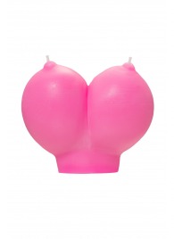 Розовая свеча «Сиськи» - 150 гр. - Pecado - купить с доставкой в Тольятти