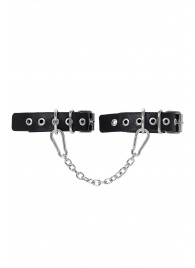 Черные оковы из одного ремешка с люверсами - Pecado - купить с доставкой в Тольятти