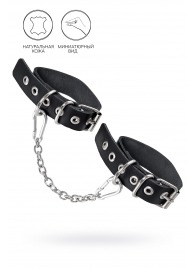 Черные оковы из одного ремешка с люверсами - Pecado - купить с доставкой в Тольятти